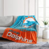 Miami Dolphins Blanket - Sherpa Blanket for Bed - Cozy miami dolphins blanket sherpa blanket for bed cozy ver 35