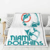 Miami Dolphins Blanket - Sherpa Blanket for Couch - Soft miami dolphins blanket sherpa blanket for couch soft ver 50