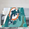 Miami Dolphins Blanket - Sherpa Blanket for Couch - Soft miami dolphins blanket sherpa blanket for couch soft ver 60