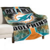 Miami Dolphins Blanket - Sherpa Blanket for Gift - Warm miami dolphins blanket sherpa blanket for gift warm ver 33