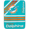 Miami Dolphins Blanket - Sherpa Blanket for Sofa - Lightweight (Throw Size) miami dolphins blanket sherpa blanket for sofa lightweight throw size ver 89