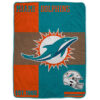 Miami Dolphins Blanket - Sherpa Blanket for Sofa - Lightweight miami dolphins blanket sherpa blanket for sofa lightweight ver 65