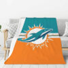 Miami Dolphins Blankets - Fleece Blanket for Bed - Cozy (Queen Size) miami dolphins blankets fleece blanket for bed cozy queen size ver 16