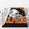 Miami Dolphins Blankets - Fleece Blanket for Couch - Lightweight (Queen Size) miami dolphins blankets fleece blanket for couch lightweight queen size ver 51