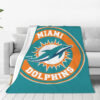 Miami Dolphins Blankets - Fleece Blanket for Couch - Lightweight (Queen Size) miami dolphins blankets fleece blanket for couch lightweight queen size ver 70