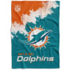 Miami Dolphins Blankets - Fleece Blanket for Couch - Soft (Throw Size) miami dolphins blankets fleece blanket for couch soft throw size ver 97