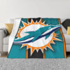 Miami Dolphins Blankets - Fleece Blanket for Sofa - Cozy (Multiple Sizes) miami dolphins blankets fleece blanket for sofa cozy multiple sizes ver 99