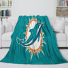 Miami Dolphins Blankets - Sherpa Blanket for Bed - Cozy miami dolphins blankets sherpa blanket for bed cozy ver 1