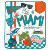 Miami Dolphins Blankets - Sherpa Blanket for Bed - Lightweight (Queen Size) miami dolphins blankets sherpa blanket for bed lightweight queen size ver 34