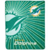 Miami Dolphins Blankets - Sherpa Blanket for Couch - Lightweight (Queen Size) miami dolphins blankets sherpa blanket for couch lightweight queen size ver 45