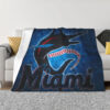 Miami Marlins Blanket - Fleece Blanket for Sofa - Cozy miami marlins blanket fleece blanket for sofa cozy ver 33
