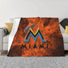 Miami Marlins Blanket - Sherpa Blanket for Bed - Soft miami marlins blanket sherpa blanket for bed soft ver 19