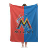 Miami Marlins Blanket - Sherpa Blanket for Bed - Soft miami marlins blanket sherpa blanket for bed soft ver 45