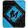 Miami Marlins Blanket - Sherpa Blanket for Couch - Soft miami marlins blanket sherpa blanket for couch soft ver 25