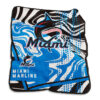 Miami Marlins Blanket - Sherpa Blanket for Sofa - Soft (Throw Size) miami marlins blanket sherpa blanket for sofa soft throw size ver 56