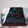 Miami Marlins Blanket - Sherpa Blanket for Sofa - Soft miami marlins blanket sherpa blanket for sofa soft ver 7