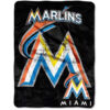 Miami Marlins Blanket - Sherpa Blanket for Sofa - Warm miami marlins blanket sherpa blanket for sofa warm ver 11