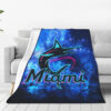 Miami Marlins Blanket - Sherpa Blanket for Sofa - Warm miami marlins blanket sherpa blanket for sofa warm ver 20
