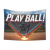 Miami Marlins Blankets - Fleece Blanket for Bed - Lightweight (Queen Size) miami marlins blankets fleece blanket for bed lightweight queen size ver 12