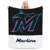 Miami Marlins Blankets - Fleece Blanket for Couch - Soft (Queen Size) miami marlins blankets fleece blanket for couch soft queen size ver 21