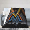 Miami Marlins Blankets - Fleece Blanket for Sofa - Warm (Queen Size) miami marlins blankets fleece blanket for sofa warm queen size ver 8