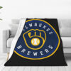 Milwaukee Brewers Blanket - Fleece Blanket for Bed - Cozy (Multiple Sizes) milwaukee brewers blanket fleece blanket for bed cozy multiple sizes ver 32