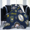 Milwaukee Brewers Blanket - Sherpa Blanket for Bed - Lightweight milwaukee brewers blanket sherpa blanket for bed lightweight ver 13
