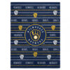 Milwaukee Brewers Blanket - Sherpa Blanket for Couch - Soft milwaukee brewers blanket sherpa blanket for couch soft ver 5