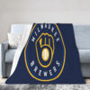 Milwaukee Brewers Blanket - Sherpa Blanket for Sofa - Cozy milwaukee brewers blanket sherpa blanket for sofa cozy ver 46