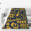 Milwaukee Brewers Blankets - Fleece Blanket for Gift - Soft (Multiple Sizes) milwaukee brewers blankets fleece blanket for gift soft multiple sizes ver 1