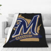 Milwaukee Brewers Blankets - Fleece Blanket for Gift - Warm (Queen Size) milwaukee brewers blankets fleece blanket for gift warm queen size ver 28
