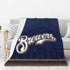 Milwaukee Brewers Blankets - Fleece Blanket for Sofa - Soft (Throw Size) milwaukee brewers blankets fleece blanket for sofa soft throw size ver 34