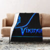 Minnesota Vikings Blanket - Sherpa Blanket for Bed - Warm (Multiple Sizes) minnesota vikings blanket sherpa blanket for bed warm multiple sizes ver 4