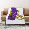 Minnesota Vikings Blankets - Sherpa Blanket for Gift - Warm (Throw Size) minnesota vikings blankets sherpa blanket for gift warm throw size ver 19