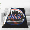 New York Mets Blankets - Sherpa Blanket for Couch - Lightweight (Queen Size) new york mets blankets sherpa blanket for couch lightweight queen size ver 40
