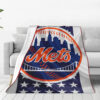 New York Mets Blankets - Sherpa Blanket for Couch - Soft (Queen Size) new york mets blankets sherpa blanket for couch soft queen size ver 57