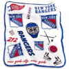 New York Rangers Blankets - Sherpa Blanket for Sofa - Soft (Queen Size) new york rangers blankets sherpa blanket for sofa soft queen size ver 5