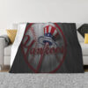 New York Yankees Blanket - Sherpa Blanket for Bed - Lightweight (Throw Size) new york yankees blanket sherpa blanket for bed lightweight throw size ver 66