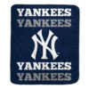 New York Yankees Blanket - Sherpa Blanket for Couch - Soft (Throw Size) new york yankees blanket sherpa blanket for couch soft throw size ver 54