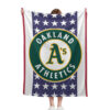 Oakland Athletics Blankets - Fleece Blanket for Bed - Warm (Throw Size) oakland athletics blankets fleece blanket for bed warm throw size ver 6