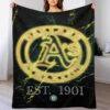 Oakland Athletics Blankets - Sherpa Blanket for Couch - Cozy (Throw Size) oakland athletics blankets sherpa blanket for couch cozy throw size ver 9
