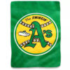 Oakland Athletics Blankets - Sherpa Blanket for Couch - Lightweight (Queen Size) oakland athletics blankets sherpa blanket for couch lightweight queen size ver 28