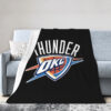 Oklahoma City Thunder Blanket - Sherpa Blanket for Bed - Lightweight (Throw Size) oklahoma city thunder blanket sherpa blanket for bed lightweight throw size ver 5