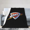 Oklahoma City Thunder Blanket - Sherpa Blanket for Bed - Soft (Throw Size) oklahoma city thunder blanket sherpa blanket for bed soft throw size ver 4