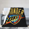 Oklahoma City Thunder Blankets - Fleece Blanket for Gift - Warm (Queen Size) oklahoma city thunder blankets fleece blanket for gift warm queen size ver 7