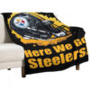 Pittsburgh Steelers Blanket - Sherpa Blanket for Couch - Warm (Queen Size) pittsburgh steelers blanket sherpa blanket for couch warm queen size ver 48
