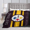 Pittsburgh Steelers Blankets - Sherpa Blanket for Couch - Cozy (Queen Size) pittsburgh steelers blankets sherpa blanket for couch cozy queen size ver 60
