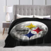 Pittsburgh Steelers Blankets - Sherpa Blanket for Gift - Warm (Throw Size) pittsburgh steelers blankets sherpa blanket for gift warm throw size ver 19