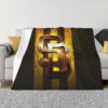 San Diego Padres Blanket - Sherpa Blanket for Couch - Cozy (Throw Size) san diego padres blanket sherpa blanket for couch cozy throw size ver 28