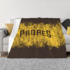 San Diego Padres Blanket - Sherpa Blanket for Gift - Warm (Throw Size) san diego padres blanket sherpa blanket for gift warm throw size ver 53